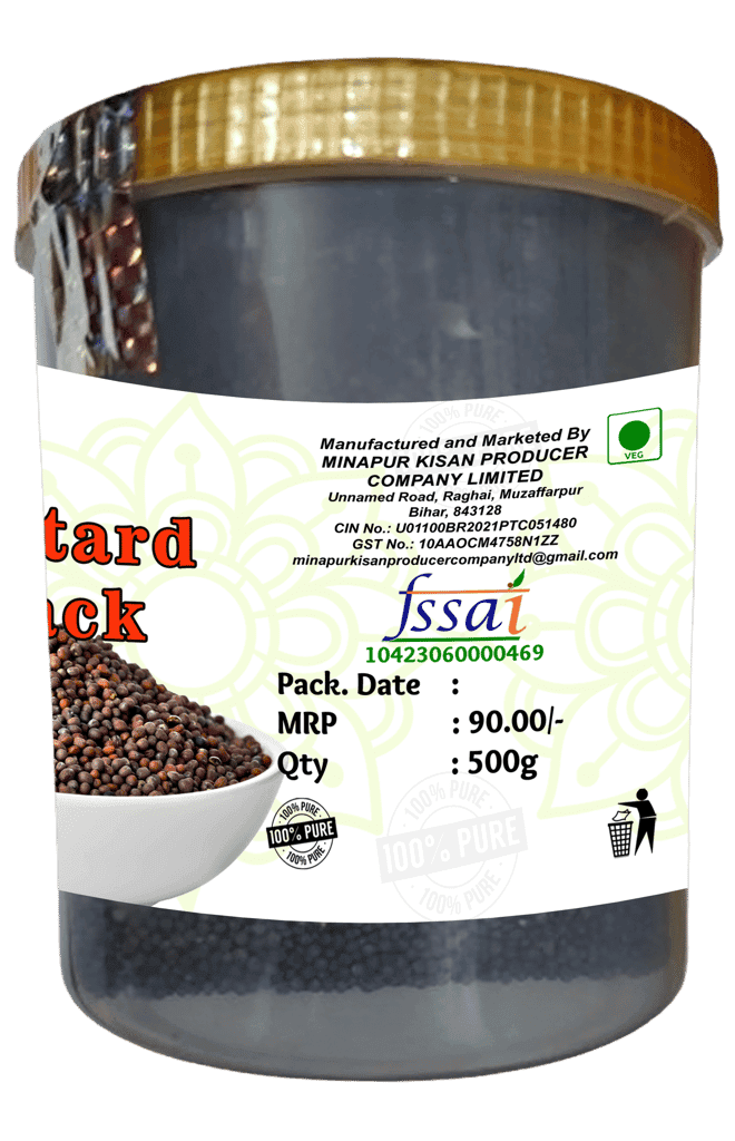 Mustard Black Seeds 500gm - 100% Pure and Natural (pack of 3) view 2