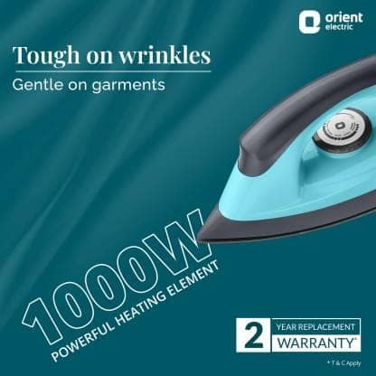 Orient Electric Fabrifeel SIFF16WBP 1600 W Steam Iron (White, Blue)