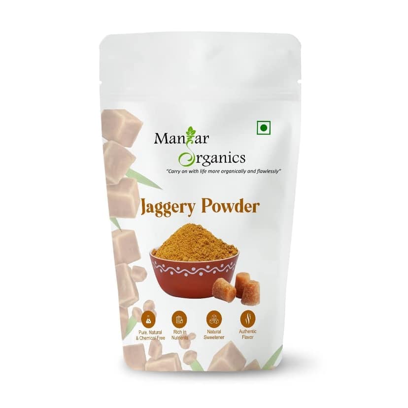 ManHar Organics Jaggery Powder (Gur Powder, Shakkar ) Desi Sakkar | Natural & Unrefined | Chemical-Free Traditional Sweetener – 100gm