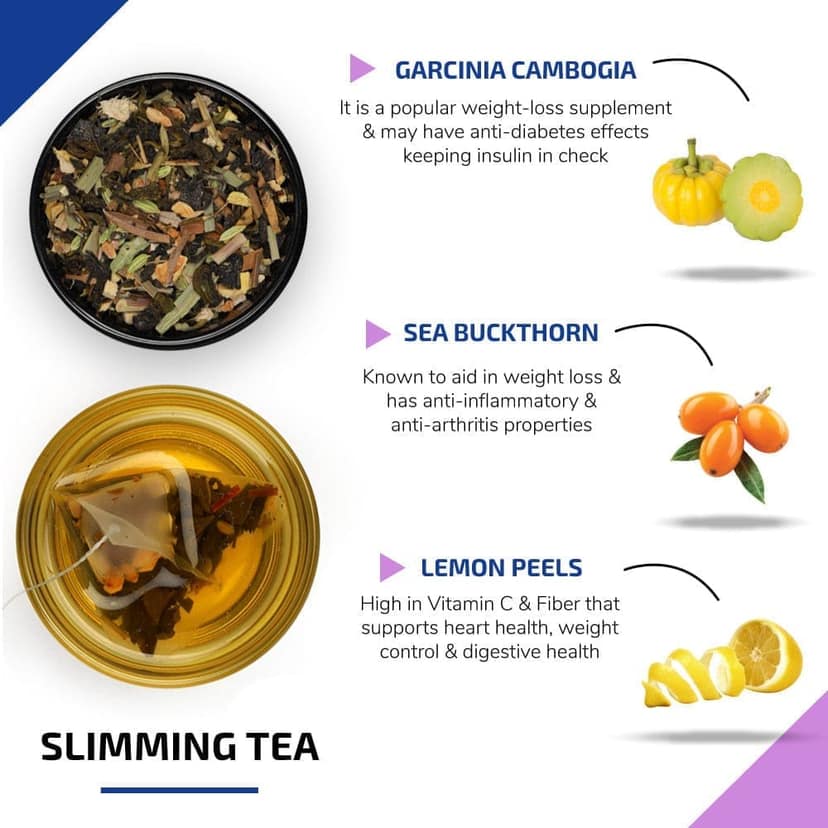 Udyan Tea Slimming Tea, 20 Pyramid Tea Bags | Herbal Green Tea with Garcinia Cambogia view 2