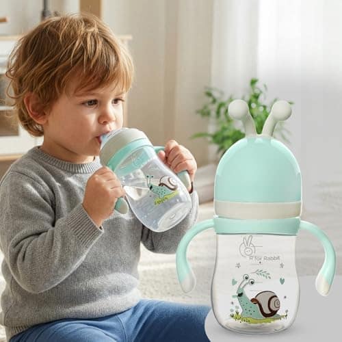 R for Rabbit Snozzy Spout Sippy Cup 240 ML Bottle, PP Spour Sipper, Soft Silicon Spout, Kids of 1+ Year | Green R for Rabbit Snozzy Spout Sippy Cup 240 ML Bottle, PP Spour Sipper, Soft Silicon Spout, Kids of 1+ Year | Green - Snoozy Green / 1 Count (Pack view 2