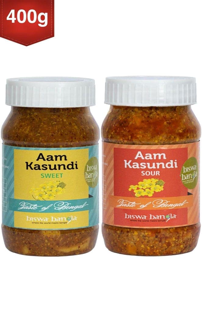 400g Aam Kasundi (Mango-Mustard Sauce / Pickle) - Sweet & Sour - set of two packs