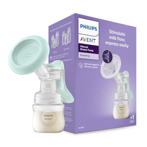 Philips Avent Essential Manual Breast pump SCF417/11 | Easy Silicone massage cushion & Ergonomic handle, Soft & Gentle, BPA Free Philips Avent Essential Manual Breast pump SCF417/11 | Easy Silicone massage cushion & Ergonomic handle, Soft & Gentle, BPA F view 2