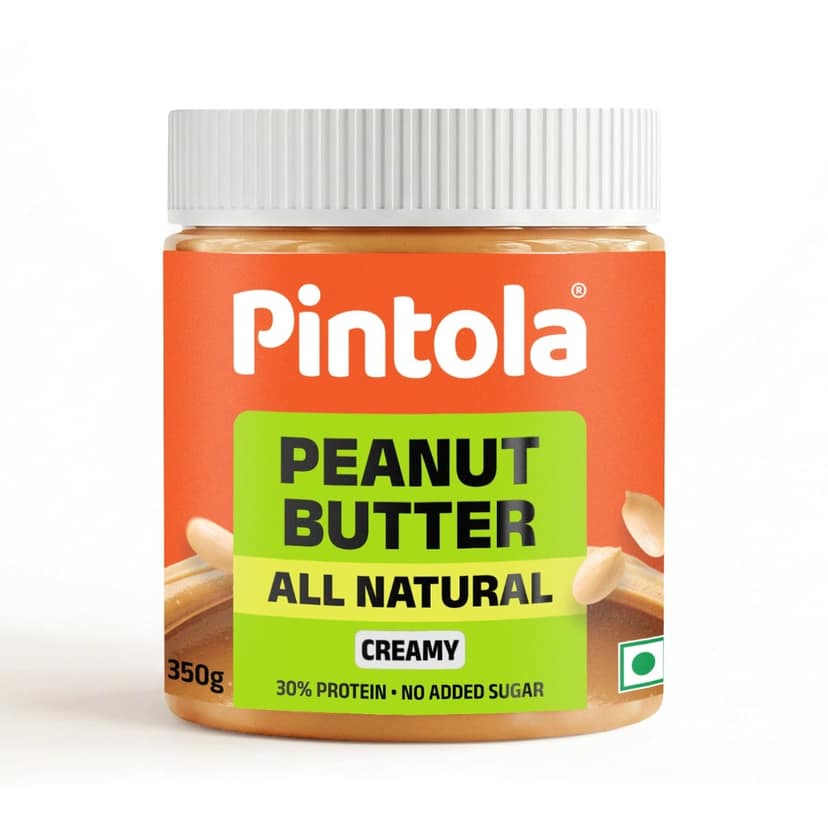 Pintola All Natural Peanut Butter | Rich in Fiber, 30g Protein | Non GMO, Naturally Gluten Free, Cholesterol Free | Unsweetened, Creamy, Pintola All Natural Peanut Butter | Rich in Fiber, 30g Protein | Non GMO, Naturally Gluten Free, Cholesterol Free | U view 2