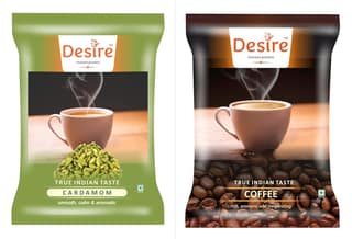 Desire Coffee And Cardamom Flavoured Tea Instant Premix Powder, 2 Kg - Pack of 2