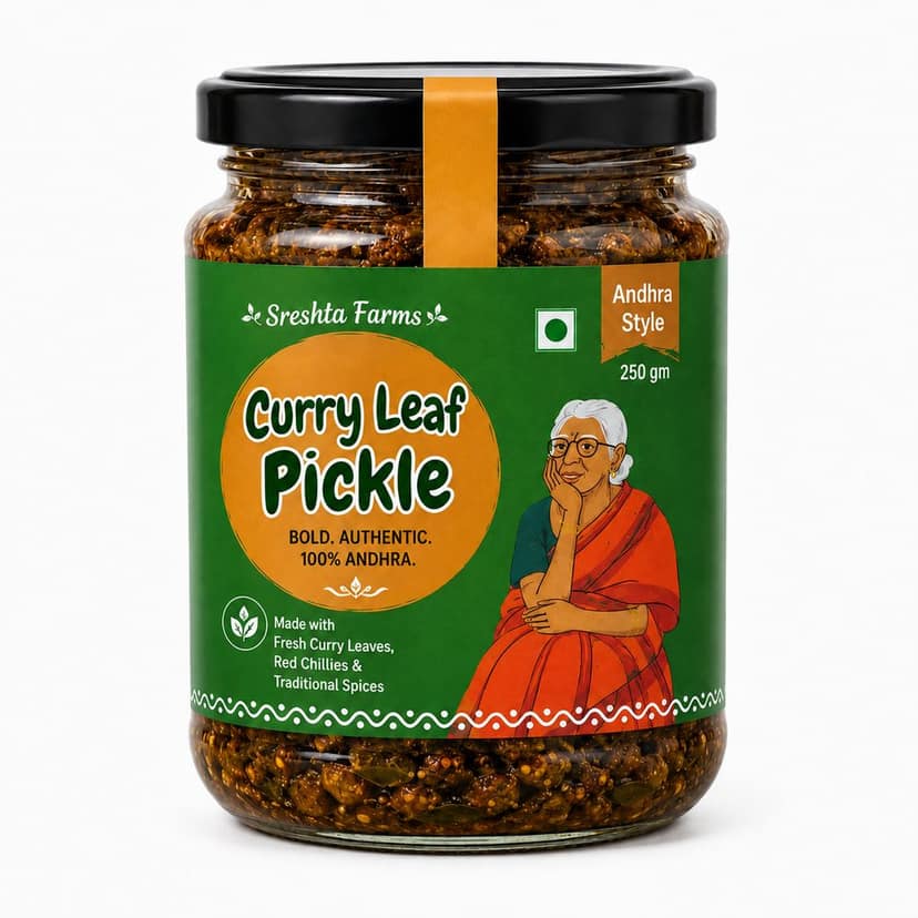Sreshta Farms Curry Leaf Pickle 250g