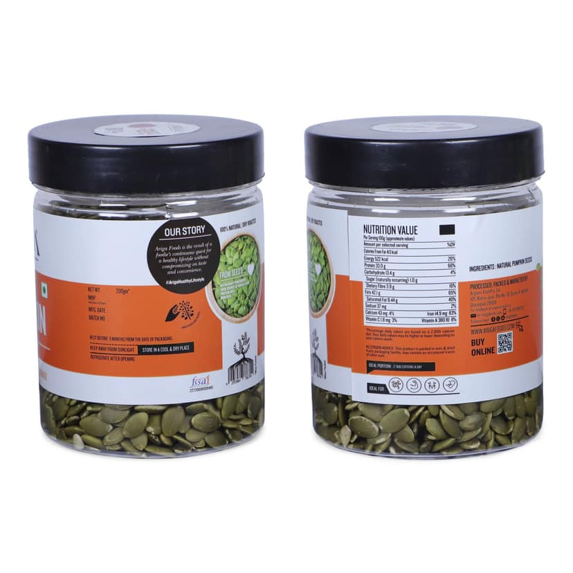 Ariga Foods Premium Roasted Pumpkin Seeds 200gm view 2