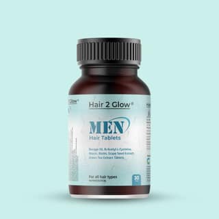Hair2Glow Men Hair Tablets | For Hair Growth & Reduces Hair Fall for Men