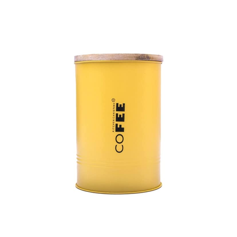 Craftlayout TIN Coffee Canister, Yellow 900 Ml view 2