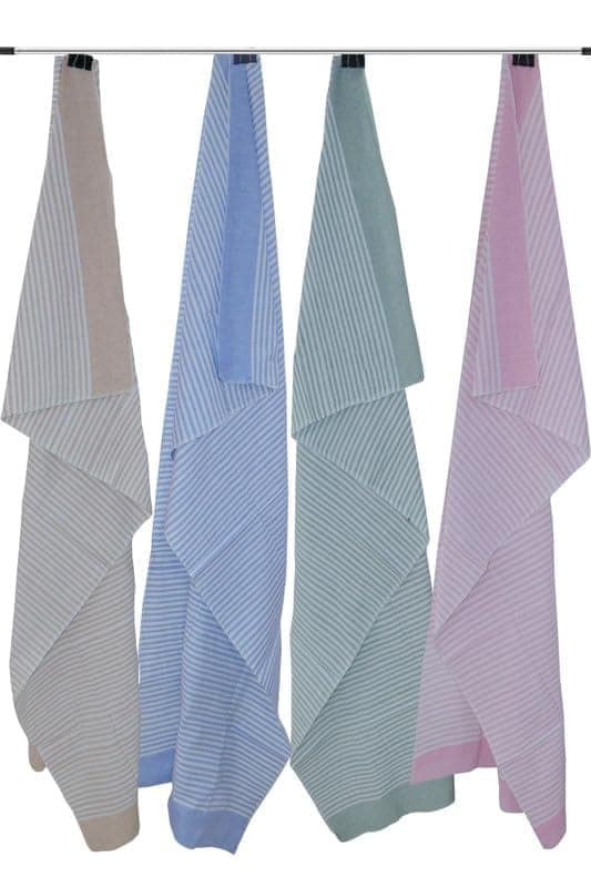 APCO Handloom (A Andhra Pradesh Govt Emporium)- Pure Handloom Chengai Cotton Towels | CTL0008 (Set of 4)