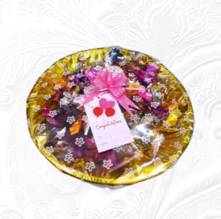 Myfa Chocolates Deluxe Gift Basket | 60 Piece Assortment of Handcrafted Chocolates