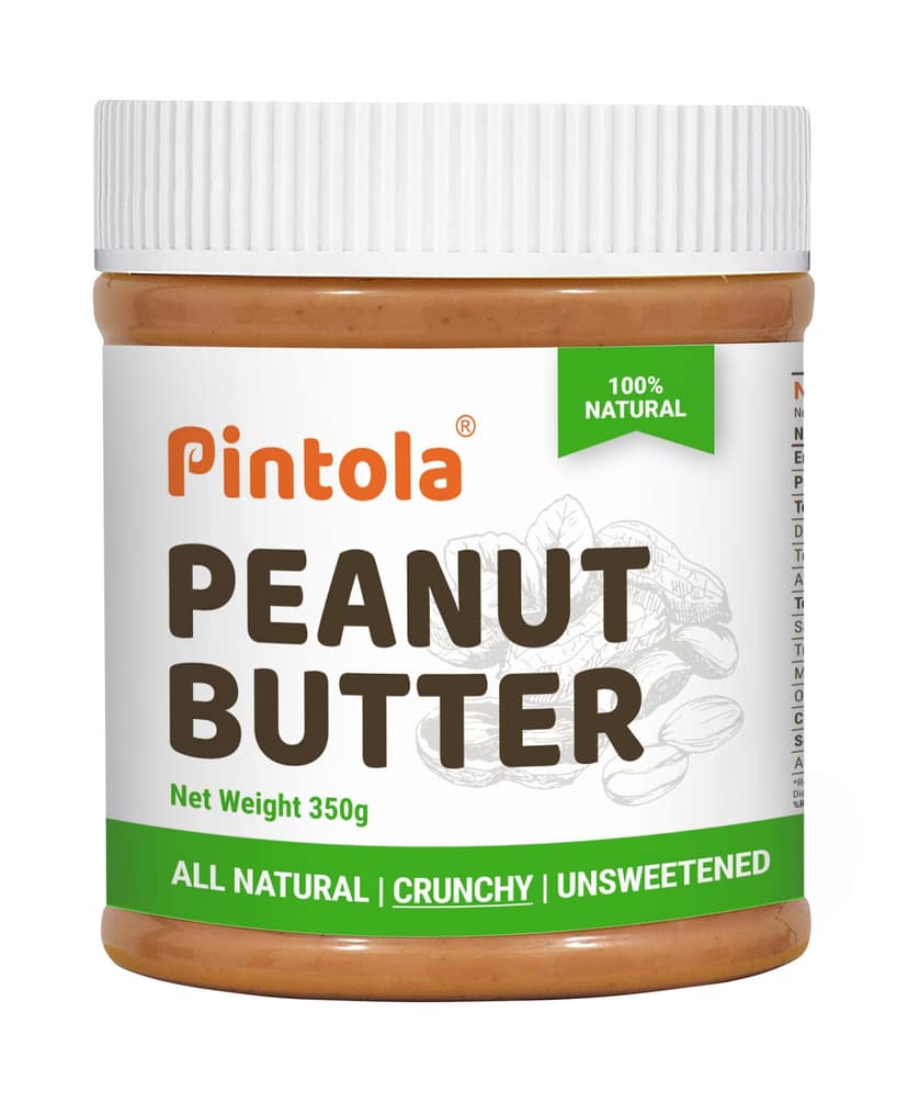 Pintola All Natural Peanut Butter | Rich in Fiber, 30g Protein | Non GMO, Naturally Gluten Free, Cholesterol Free | Unsweetened, Crunchy Pintola All Natural Peanut Butter | Rich in Fiber, 30g Protein | Non GMO, Naturally Gluten Free, Cholesterol Free | U