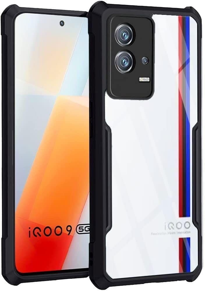 PLUGTECH Slim Shockproof Case | Matte Black Soft | Drop Protection | Precise Cutouts | Premium Mobile Cover for iQOO 9
