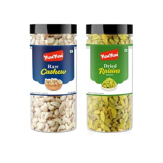 YUM YUM Dry Fruits Combo Offer Kaju Kishmish Combo Pack Cashews Raisins - 2 x 250g