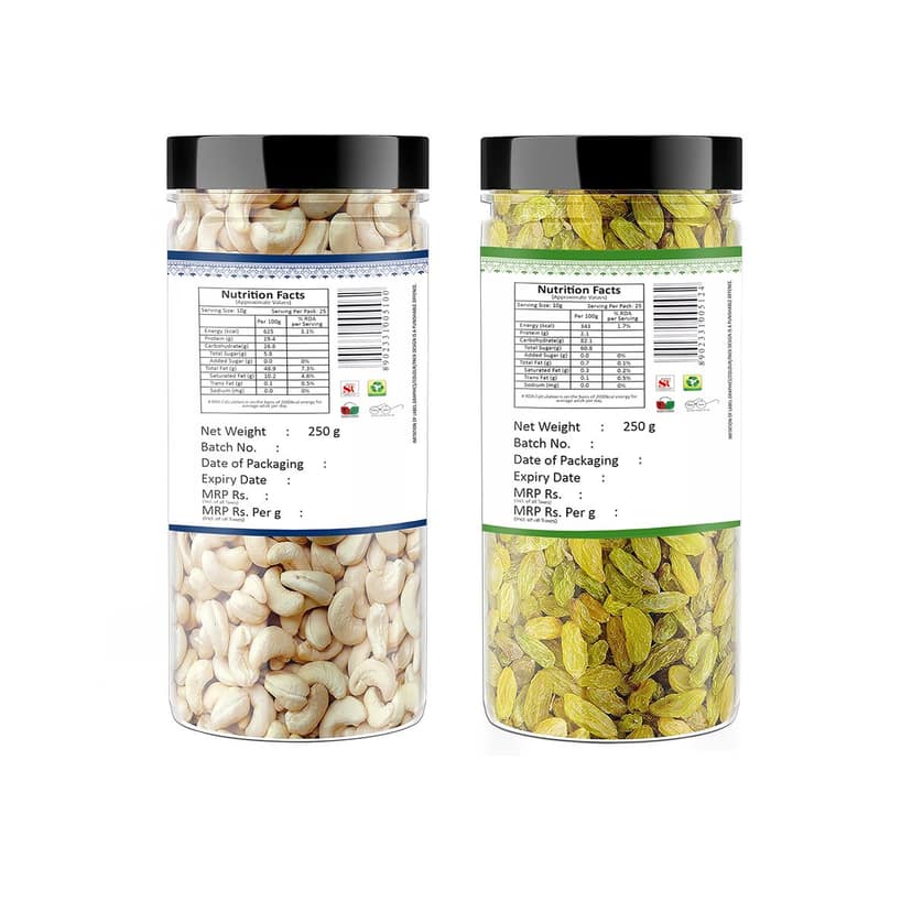 YUM YUM Dry Fruits Combo Offer Kaju Kishmish Combo Pack Cashews Raisins - 2 x 250g view 2