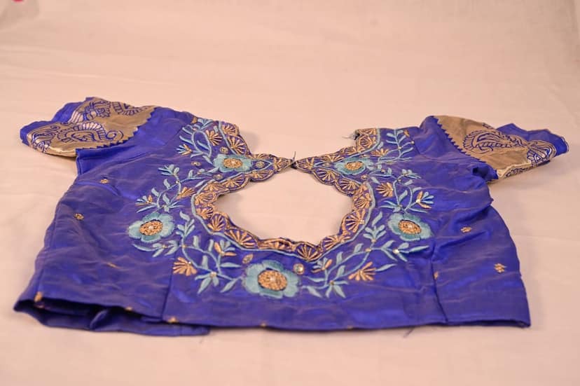 Blouse with Zari and Stone Work view 2