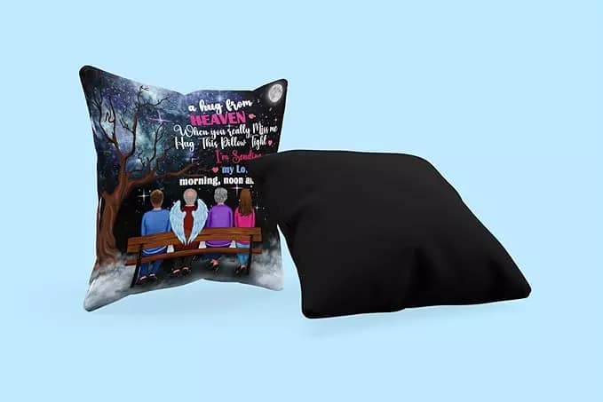 Arni Arts Hug This Family Cushion Cover 16x16 Inch view 2