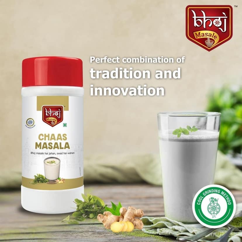 Bhoj Masale Chaas Masala 500GM | Buttermilk Masala | Helpful for digestion. No Colour, No Preservatives, No Onion & No Garlic (Jain Masala) view 2