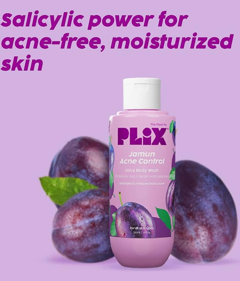 The Plant Fix Plix Jamun 2% Salicylic Acid Body Wash For Body Acne (2 x 236 ml) view 2