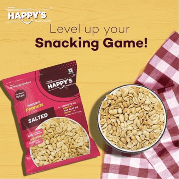 Happy's Roasted Salted Peanuts - 200 gm view 2