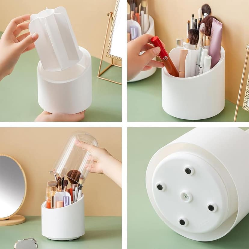 GLOWSERIE Dust-Free Cosmetic Brush Organizer & Storage Caddy view 2