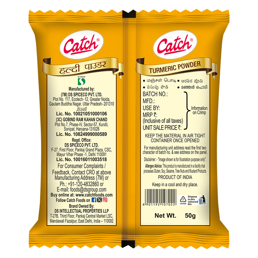Catch Straight BIB || Turmeric Powder || Haldi Powder || 50 Grams view 2
