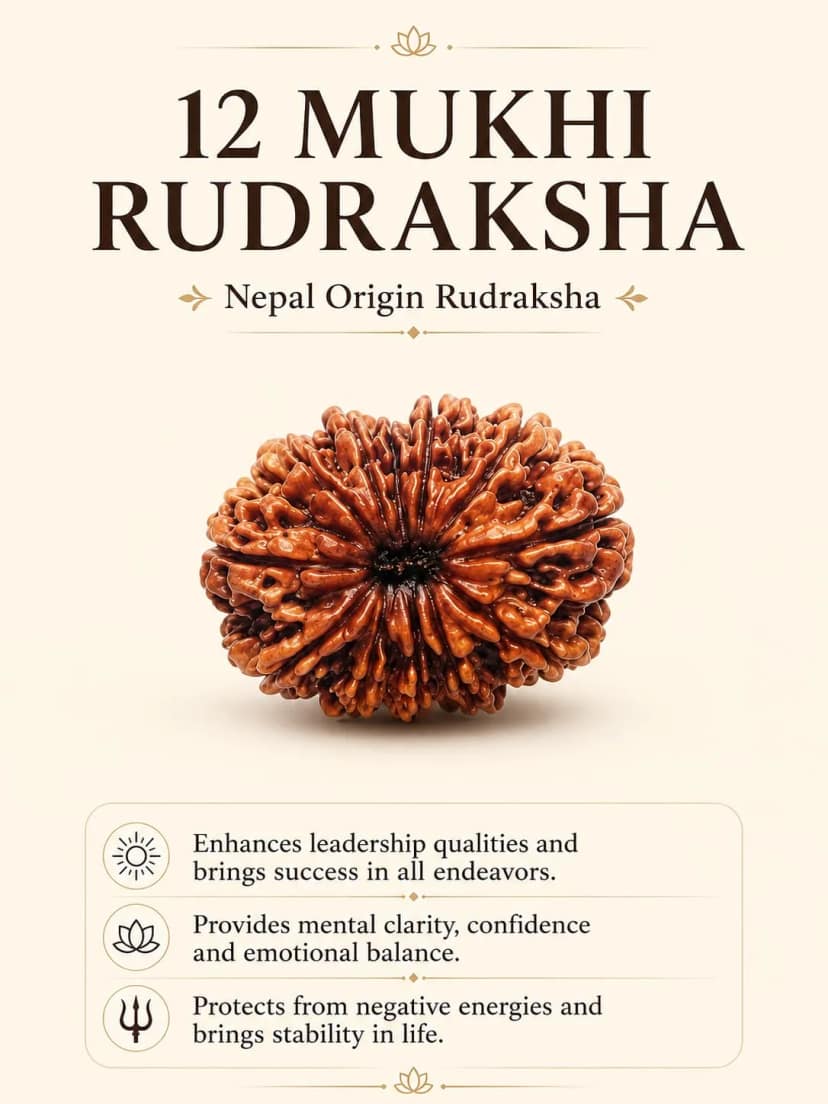 12 MUKHI (18-25 MM) RUDRAKSH NEPAL