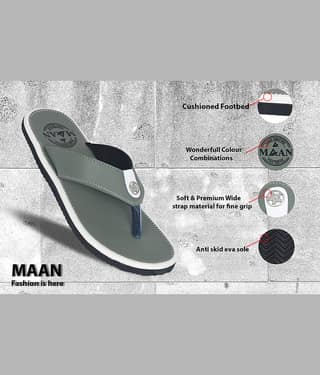 MAAN Sea Green Men's Thong Flip Flop