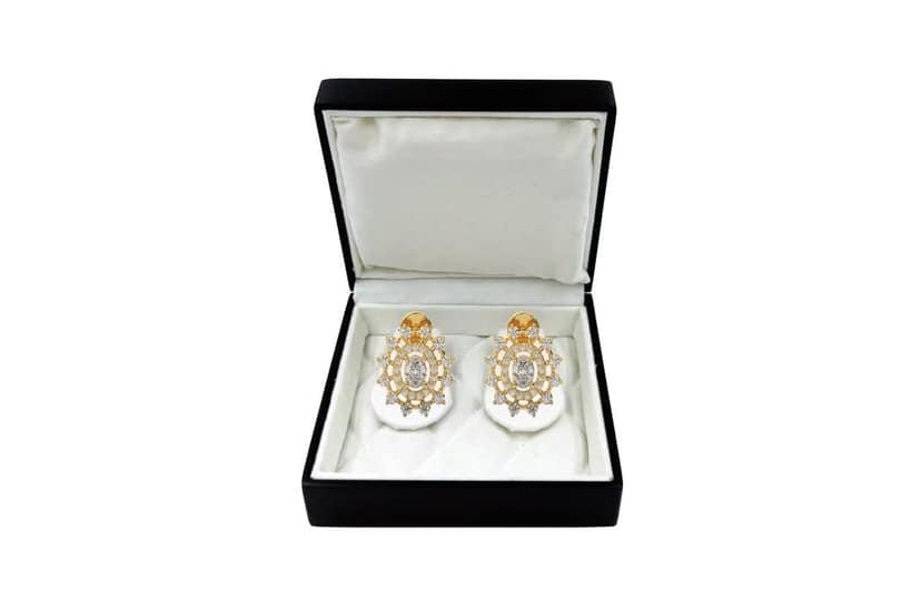 14K Yellow Gold 1/2 Cttw Diamond Earrings view 2