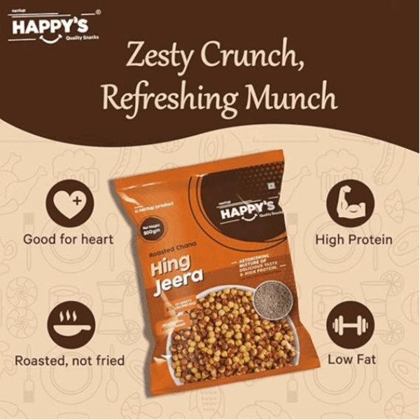 Happy's Roasted Chana Hing Jeera - 500 gm view 2